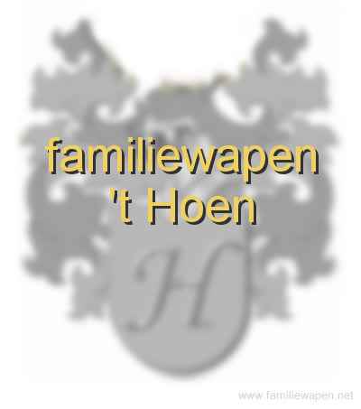 familiewapen `t Hoen