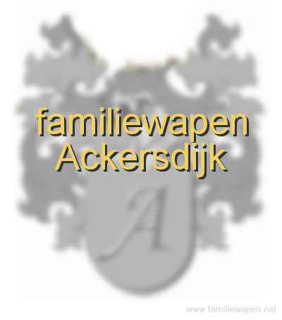 familiewapen Ackersdijk