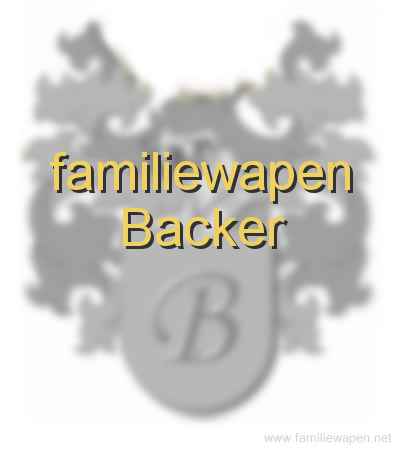 familiewapen Backer