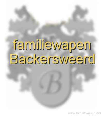 familiewapen Backersweerd