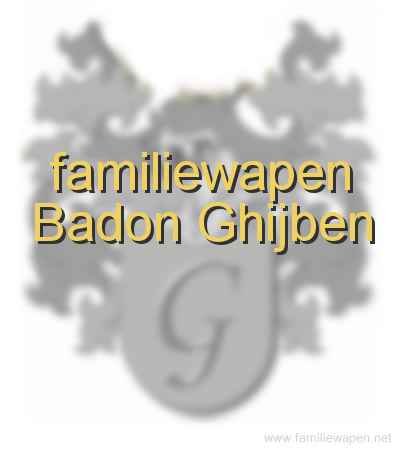 familiewapen Badon Ghijben