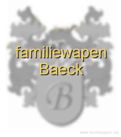 familiewapen Baeck