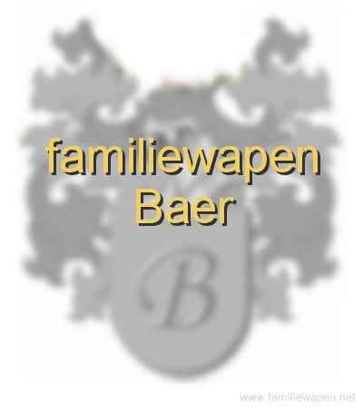 familiewapen Baer