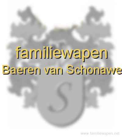 familiewapen Baeren van Schonawe