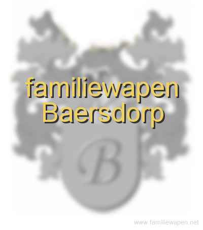 familiewapen Baersdorp