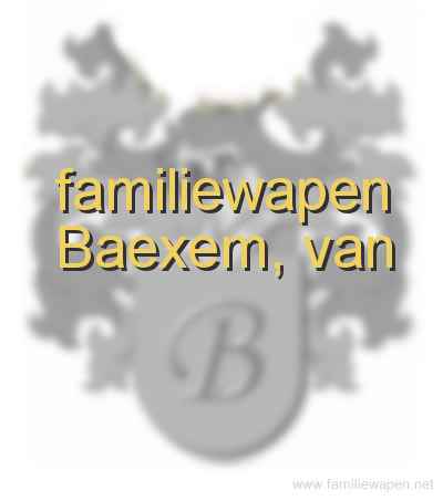 familiewapen Baexem, van