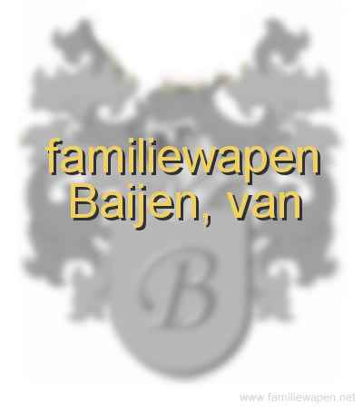 familiewapen Baijen, van