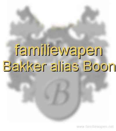 familiewapen Bakker alias Boon