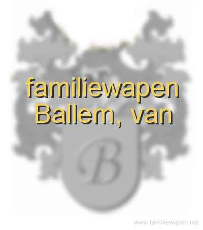 familiewapen Ballem, van