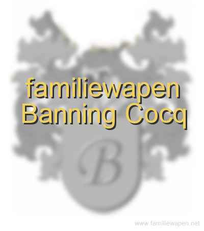 familiewapen Banning Cocq