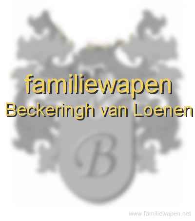 familiewapen Beckeringh van Loenen