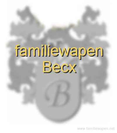 familiewapen Becx