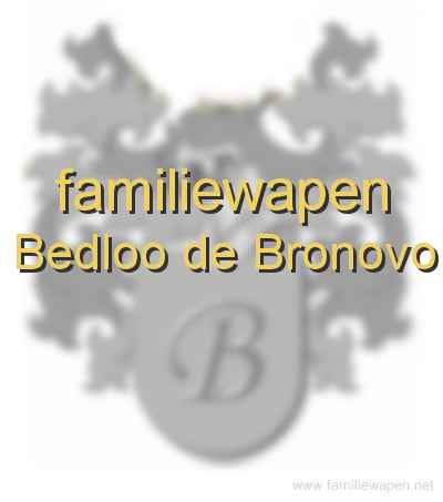 familiewapen Bedloo de Bronovo