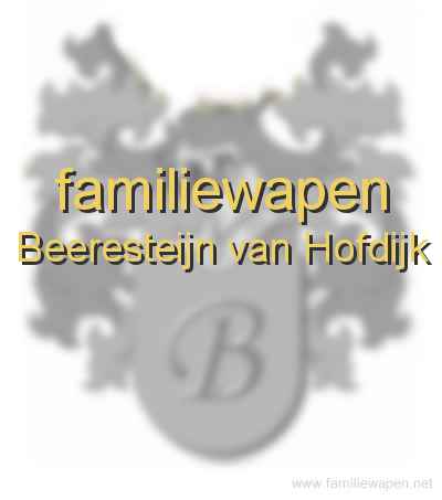 familiewapen Beeresteijn van Hofdijk