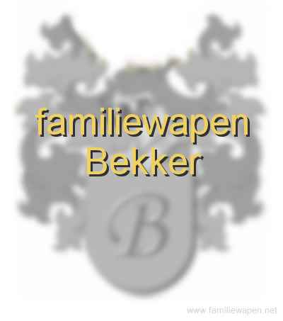 familiewapen Bekker