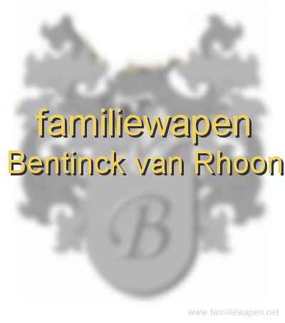 familiewapen Bentinck van Rhoon