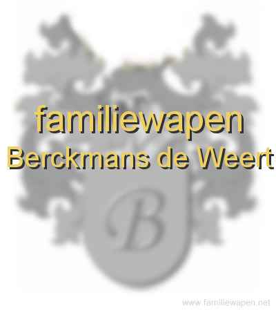 familiewapen Berckmans de Weert