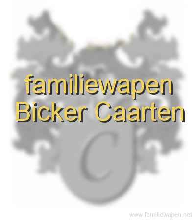 familiewapen Bicker Caarten