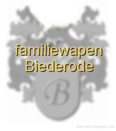 familiewapen Biederode