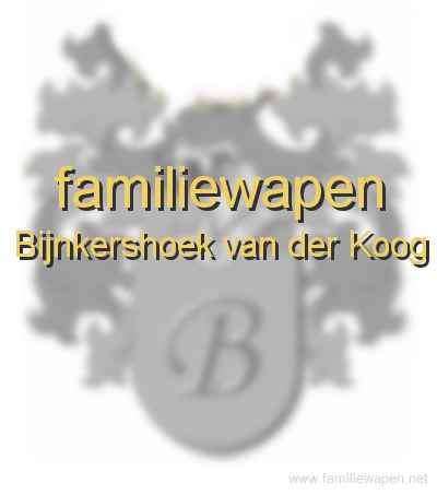 familiewapen Bijnkershoek van der Koog