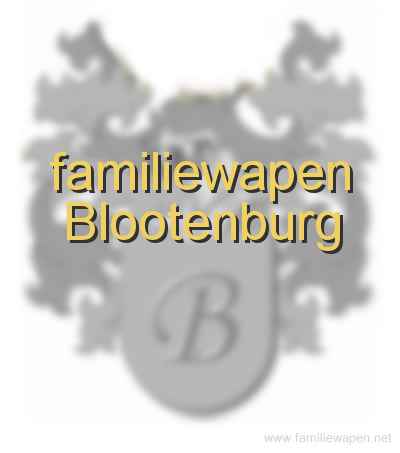 familiewapen Blootenburg