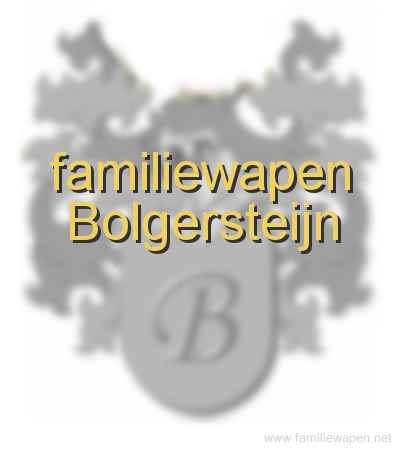 familiewapen Bolgersteijn