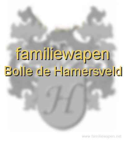 familiewapen Bolle de Hamersveld