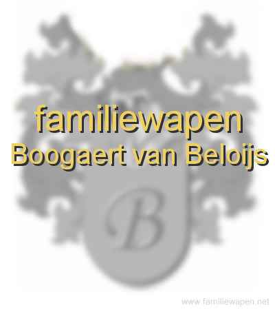 familiewapen Boogaert van Beloijs