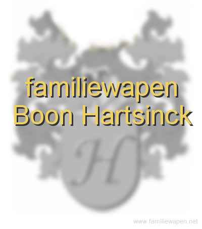 familiewapen Boon Hartsinck