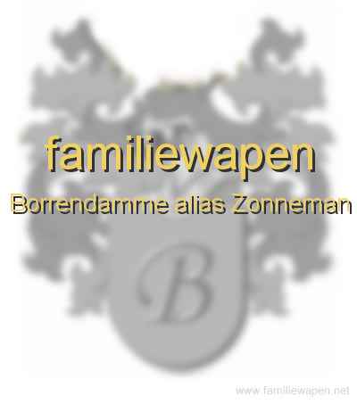 familiewapen Borrendamme alias Zonneman