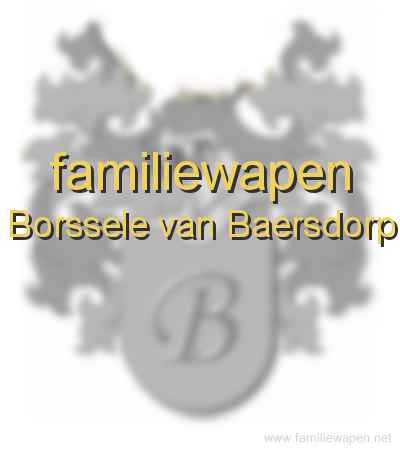 familiewapen Borssele van Baersdorp