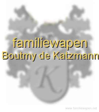 familiewapen Boutmy de Katzmann