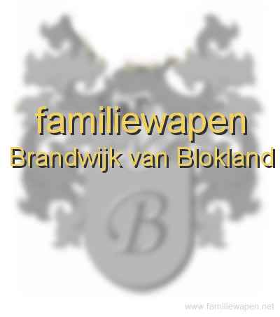 familiewapen Brandwijk van Blokland