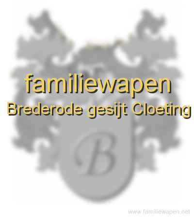 familiewapen Brederode gesijt Cloeting