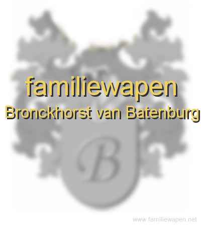 familiewapen Bronckhorst van Batenburg