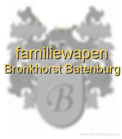 familiewapen Bronkhorst Batenburg