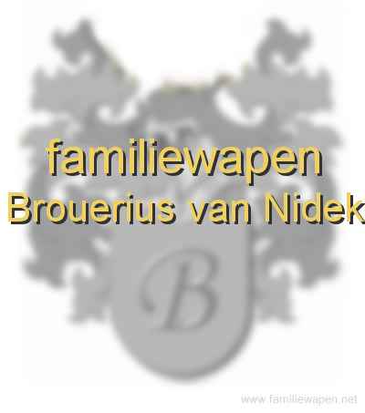 familiewapen Brouerius van Nidek