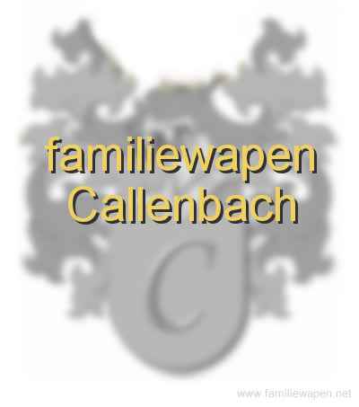 familiewapen Callenbach