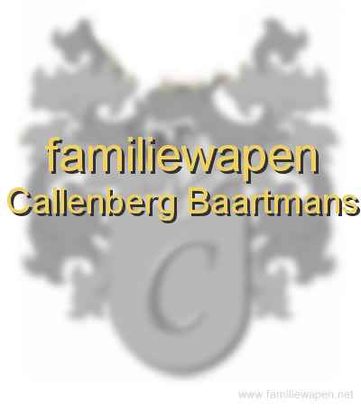 familiewapen Callenberg Baartmans