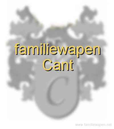 familiewapen Cant