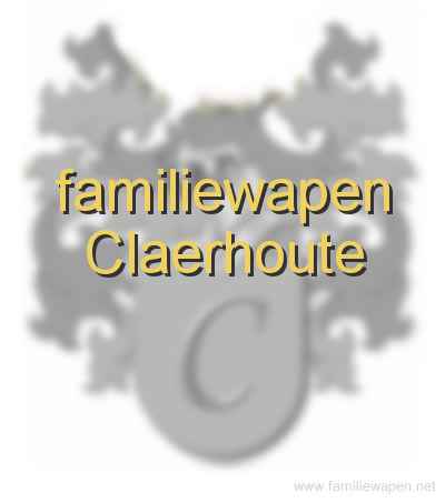 familiewapen Claerhoute