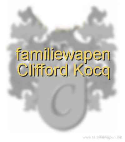 familiewapen Clifford Kocq