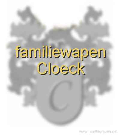 familiewapen Cloeck