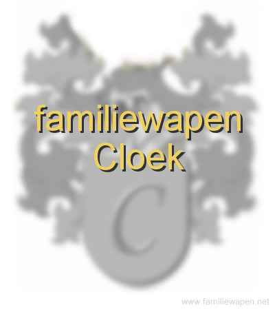 familiewapen Cloek