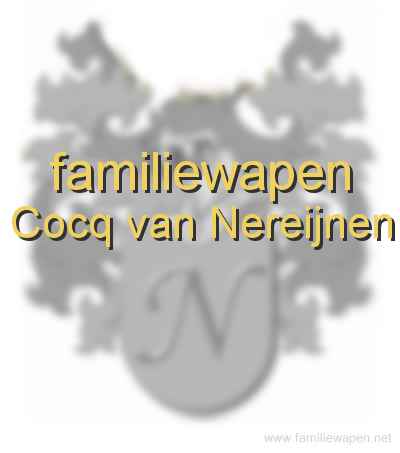 familiewapen Cocq van Nereijnen