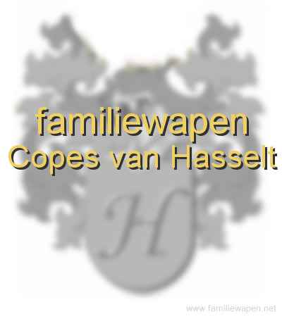 familiewapen Copes van Hasselt