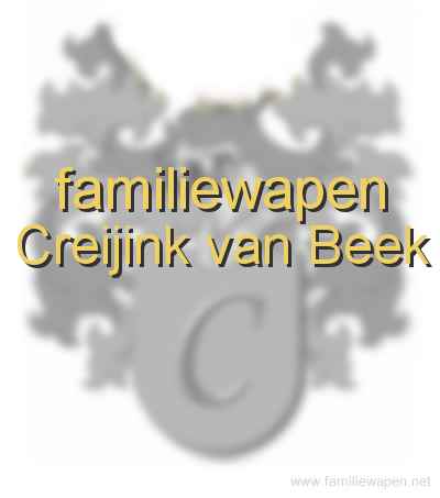 familiewapen Creijink van Beek