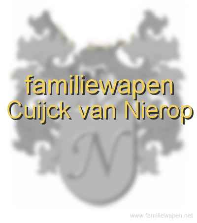 familiewapen Cuijck van Nierop