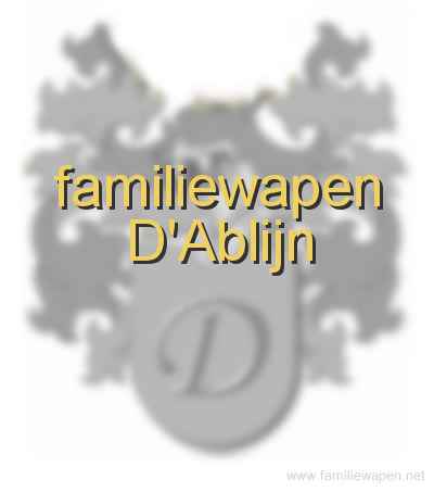 familiewapen D'Ablijn