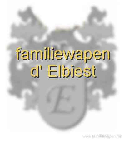 familiewapen d' Elbiest